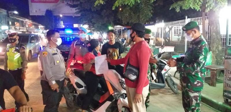 Patroli Gabungan Seser 4 Lokasi Penegakan Hukum Patuhi Prokes Covid-19