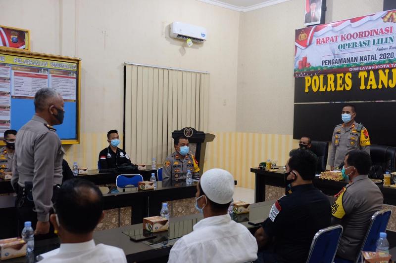 Kapolres Tanjung Balai Pimpin Rakor Lintas Sektoral Ops Lilin Toba 2020 Pengamanan Nataru 2020-2021