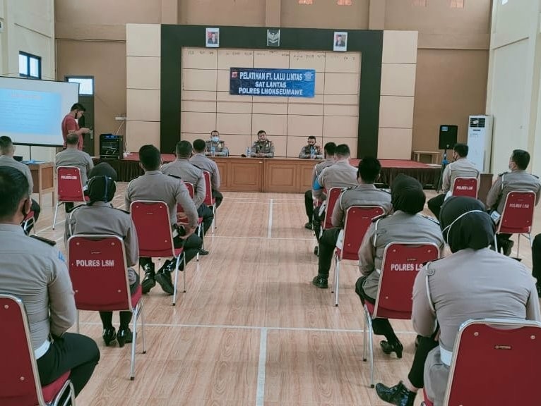 Sat Lantas Lhokseumawe Gelar Pelatihan Fungsi Teknis Personil yang Profosional
