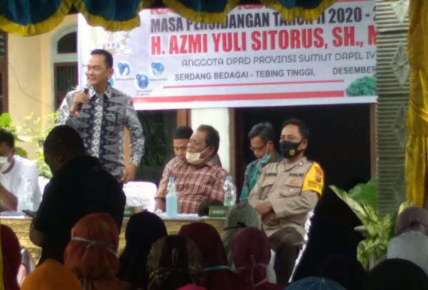 Anggota DPRDSU H. Azmi Yuli Sitorus Reses di Sergai
