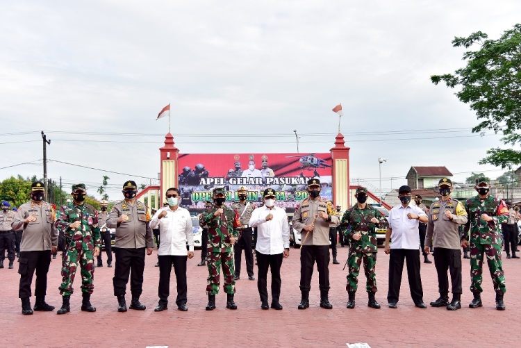 Apel Gelar Pasukan Operasi Lilin 2020  Selain Masalah Keamanan,  Edy Rahmayadi Tidak Ingin Ada Klaster Baru Covid-19