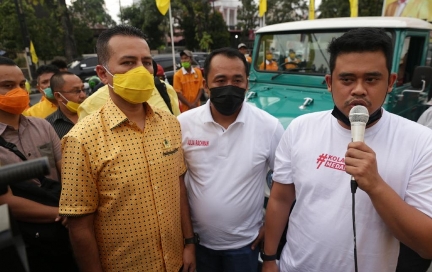 Unggul Hasil Hitung Cepat, Bobby-Aulia Temui Ketua Golkar Sumut Ijeck
