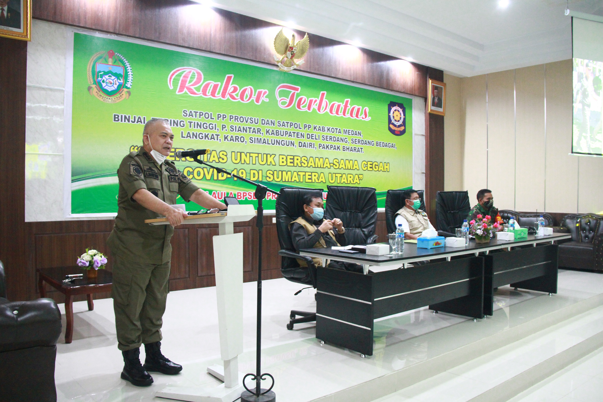 Satpol PP Sumut dan Kabupaten/Kota Teken  Komitmen Bersama Tegakkan Disiplin Prokes