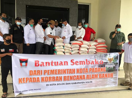 Pemerintah Daerah Solok Terima Bantuan Banjir Dari Pemko Padang
