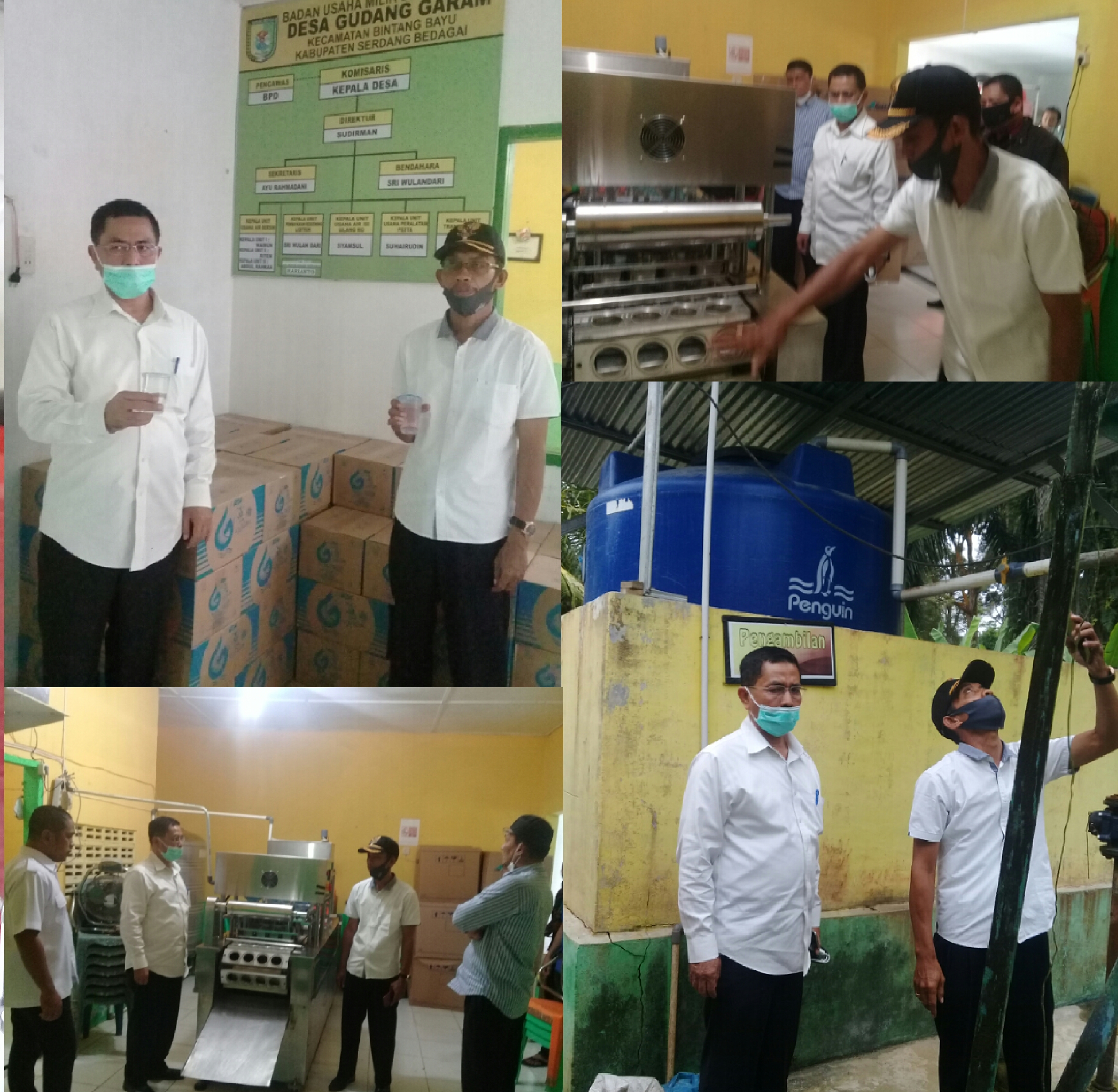 Kadis PMD Sumut Aspan Kunjungi Desa Gudang Garam, Dalami Proses Usaha Air Minum Kemasan Siap Saji