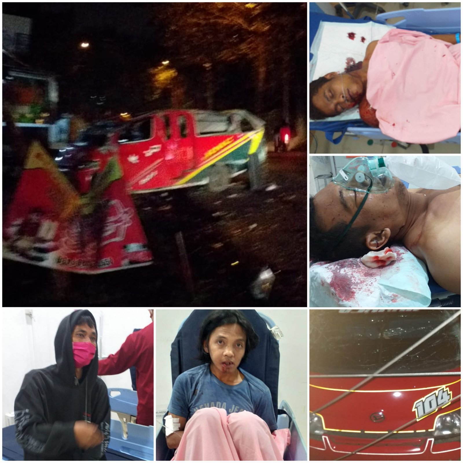 Angkot RMC 104 Hantam Rambu Lalulintas, 2 Penumpang Luka luka, 1 Kritis dan 2 Orang Meninggal Dunia, Supir Kabur