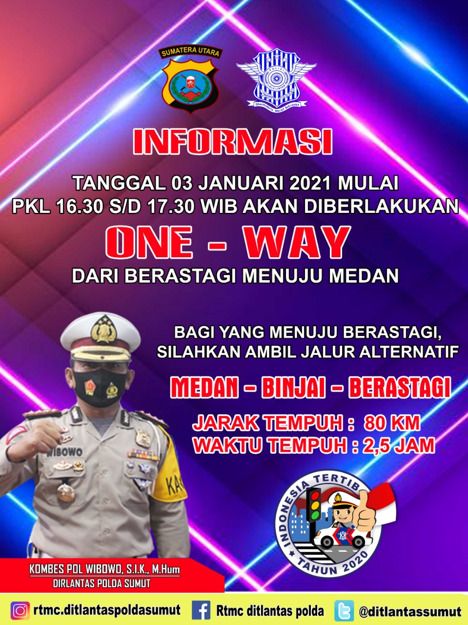 Antisipasi Kemacetan,  Jalur Brastagi- Medan Direkayasa