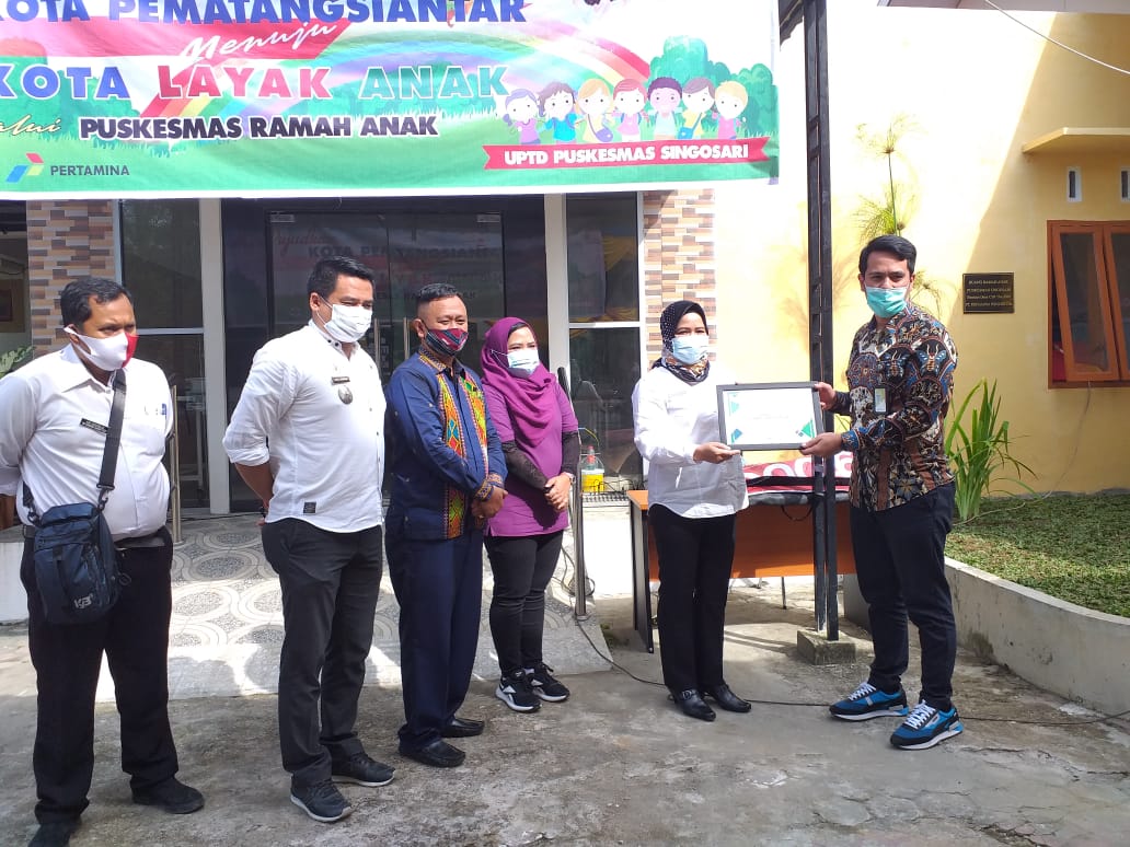 Pertamina MOR I Bangun Fasilitas Puskesmas yang Ramah Anak