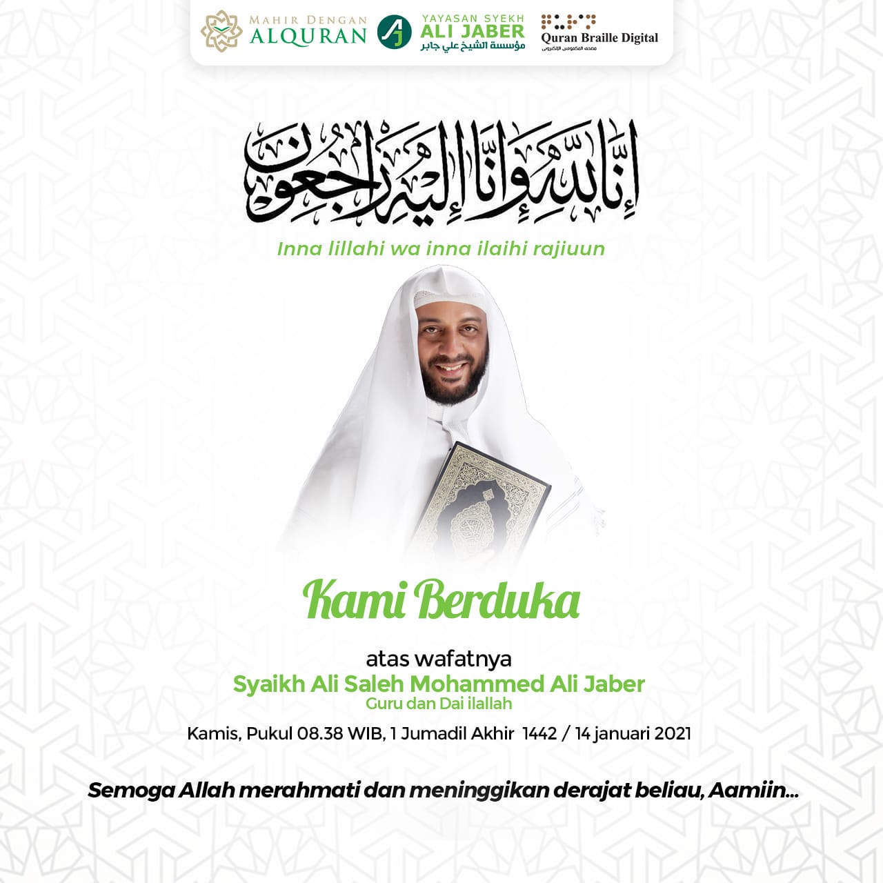 Syekh Ali Jaber Meninggal Dunia