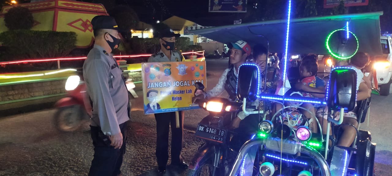 Disiplinkan Masyarakat Patuhi Protkes, Patroli Gabungan Ops Yustisi di Objek Vital Kota Tanjung Balai