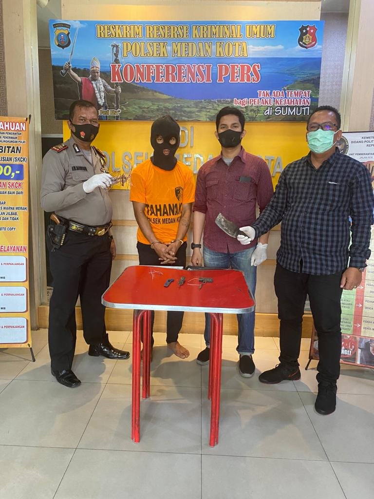 Polsek Medan Kota Amankan Pelaku Pencurian Kabel Milik PT Telokom