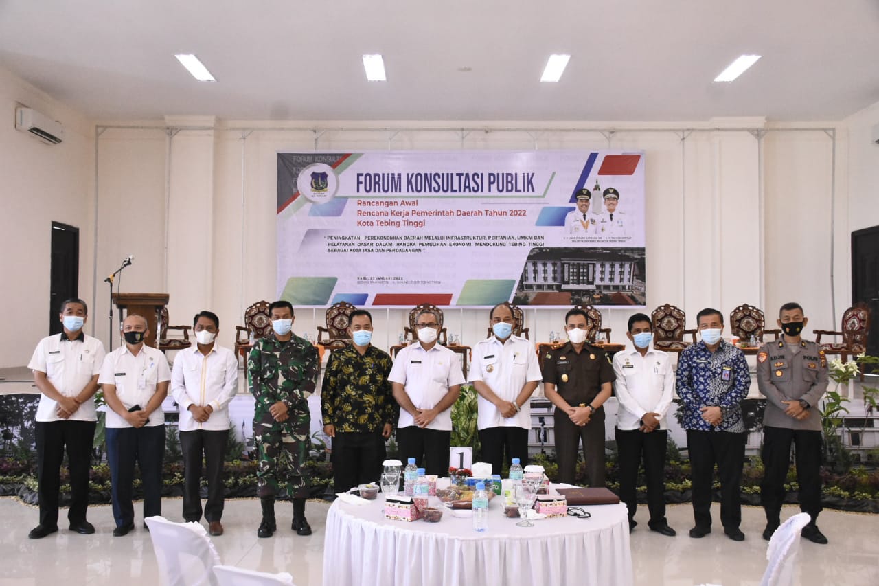Pemko Tebing Tinggi Gelar Forum Konsultasi Publik Bahas RKPD 2022, Ini Kata Walikota Umar