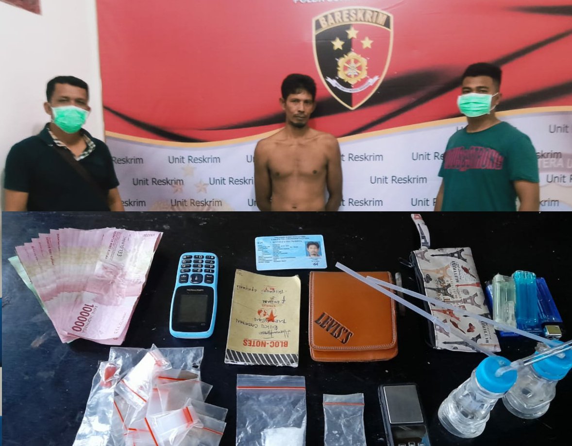 Operasi Antik Toba 2021 Polsek Kualuh Hilir Bekuk Bandar Narkoba Jenis Sabu