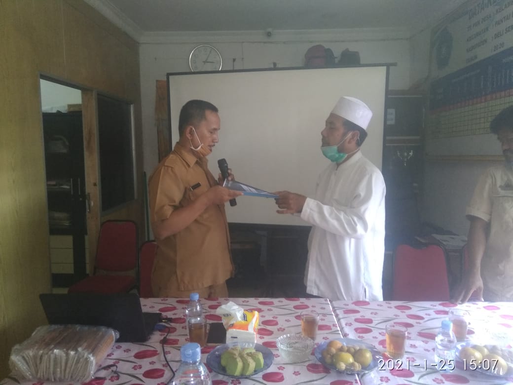 Kades Sahrial Buka Musrenbang 2021 Desa Kelambir