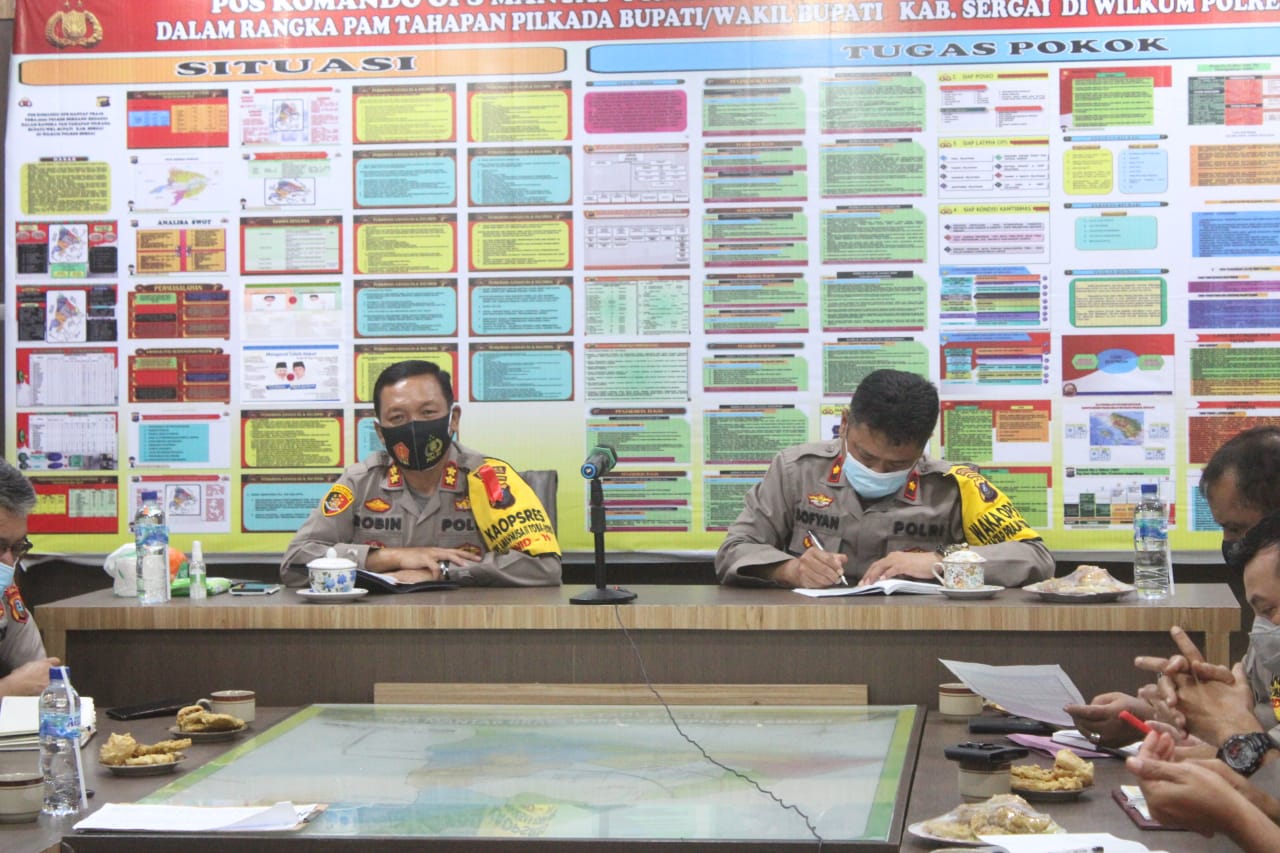 Kapolres Sergai Hadiri Video Conference Ops Aman Nusa II, Ini Dikatakan Waka Polda Sumut Brigjen Pol Dadang Hartanto