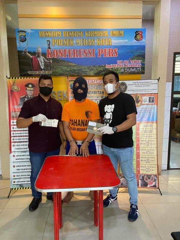 Tekab Polsek Medan Kota Bekuk Pelaku Curanmor 2 Bulan Buron