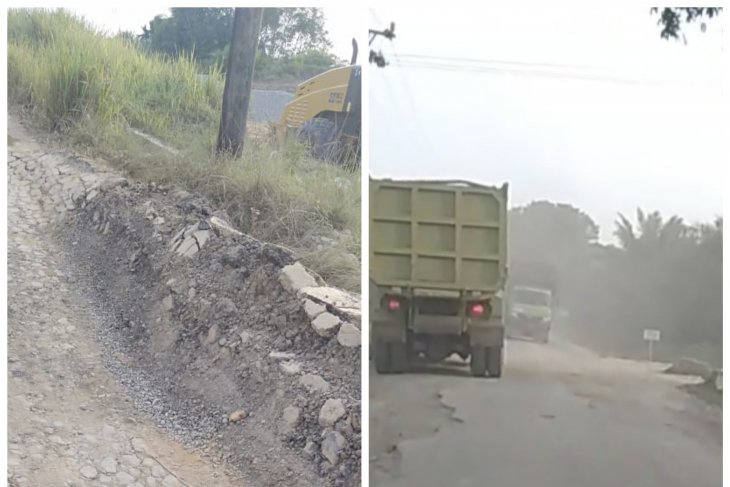 Warga Keluhkan Jalan Protokol Hancur dan Penuh Pebu di Kecamatan Wampu Langkat