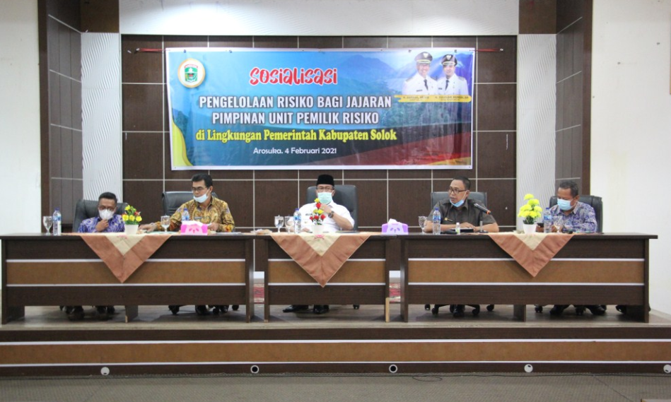 BUPATI HADIRI ACARA RISIKO BAGI JAJARAN PIMPINAN UNITÂ  DI LINGKUNGAN PEMDAÂ  KABUPATEN SOLOK