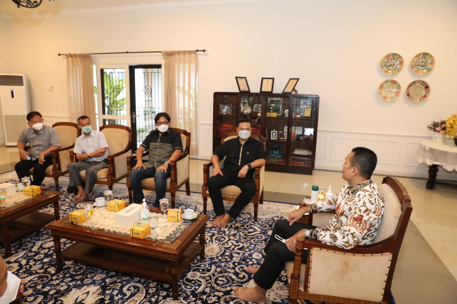 Bertemu Putra Harmoko,  Wagub Sumut Musa Rajekshah Bahas Peran Pers
