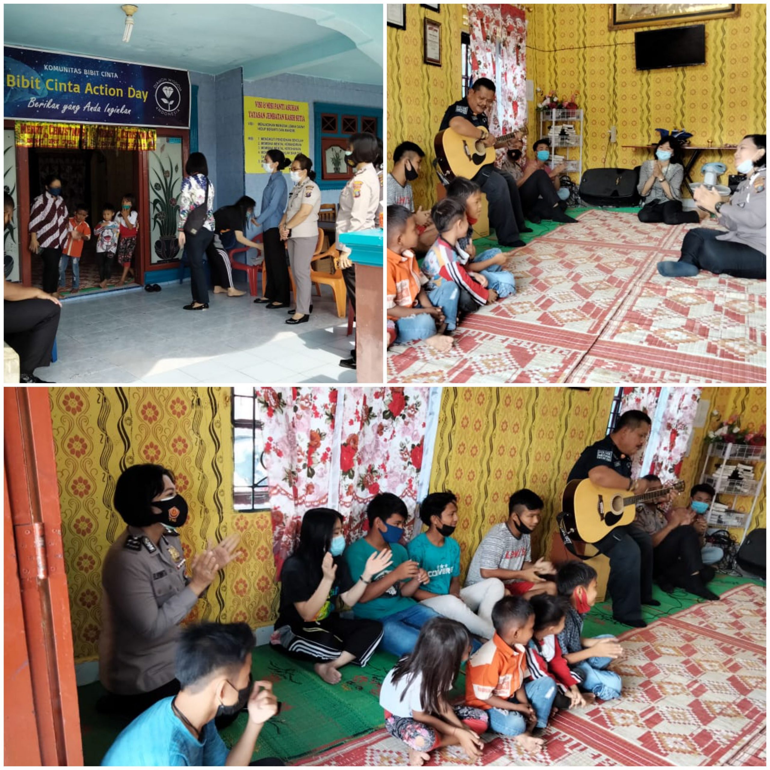Di Tengah Pandemi Covid-19, Polwan Polsek Medan Helvetia Berbagi Tali Asih Ke Yayasan Panti Asuhan Jembatan Kasih