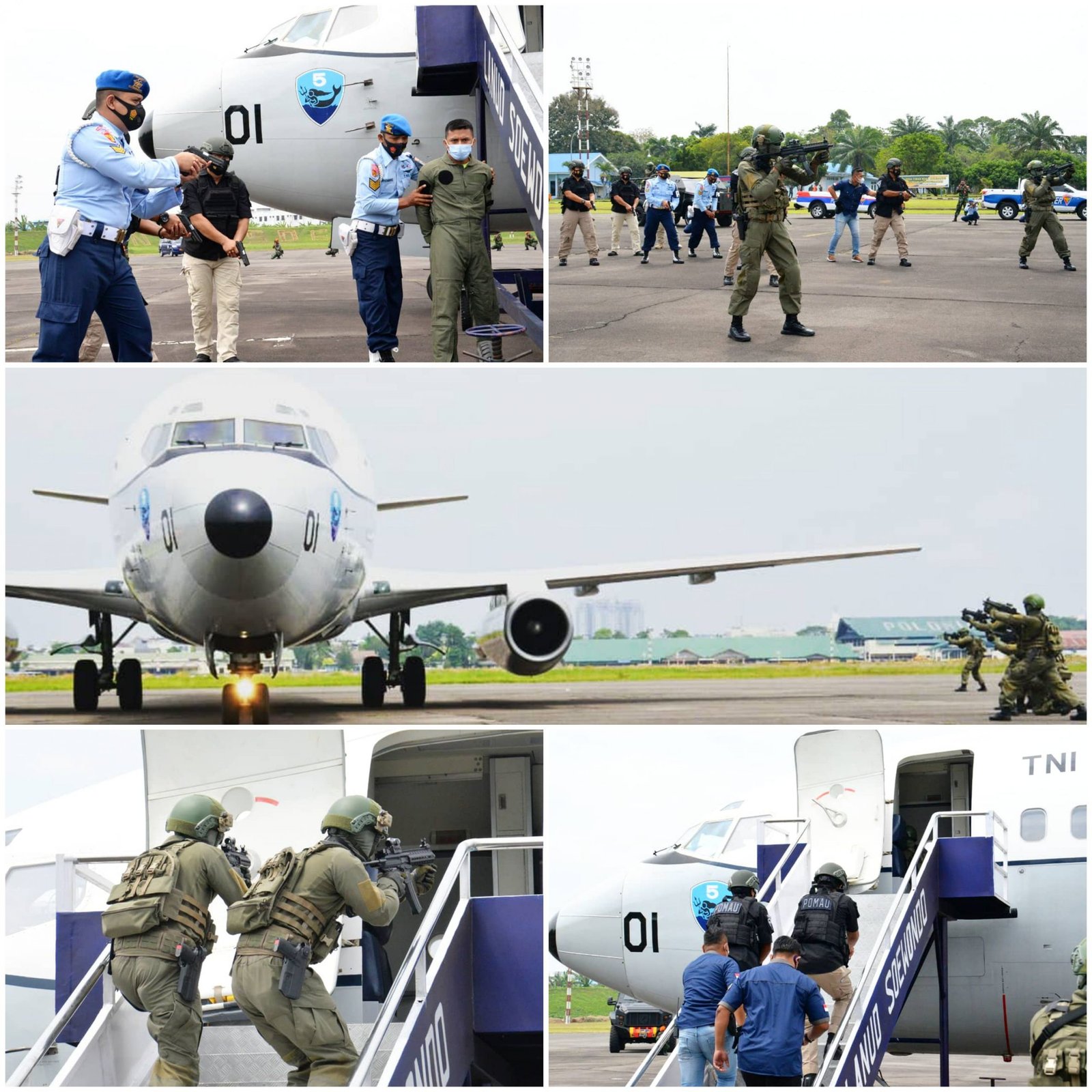 Latihan Force Down di Lanud Soewondo, Disimulasikan Pesawat Asing Masuki Kedaulatan Indonesia Secara Ilegal