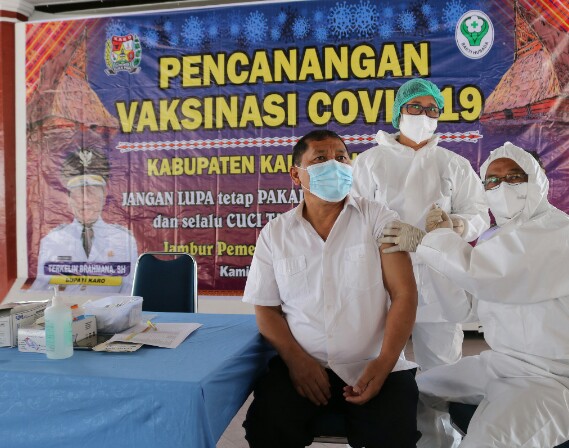 Bupati karo dan Forkompimda Karo Terima Vaksin Covid 19 Dosis 2