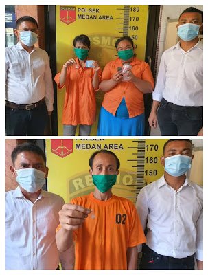 Dari Lokasi Berbeda 3 Pelaku Narkotika 2 Diantaranya Wanita Diamankan Polsek Medan AreaÂ 