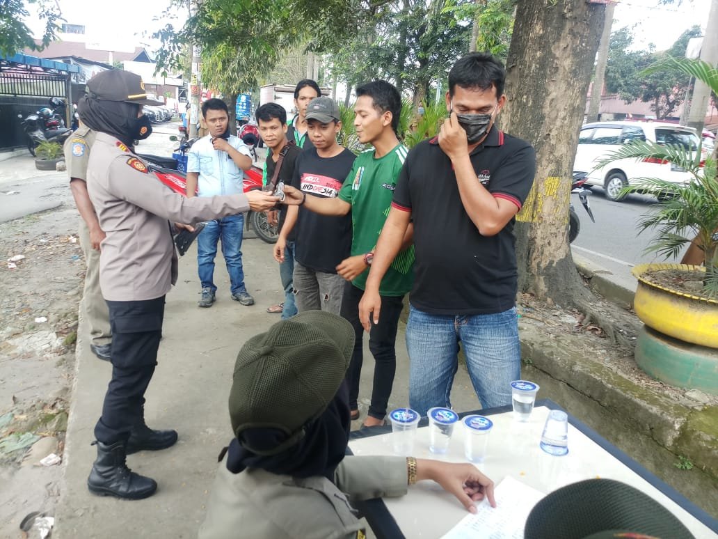 Gelar Operasi Yustisi Polsek Patumbak Tahan 10 KTP Warga Tidak Menggunakan Masker