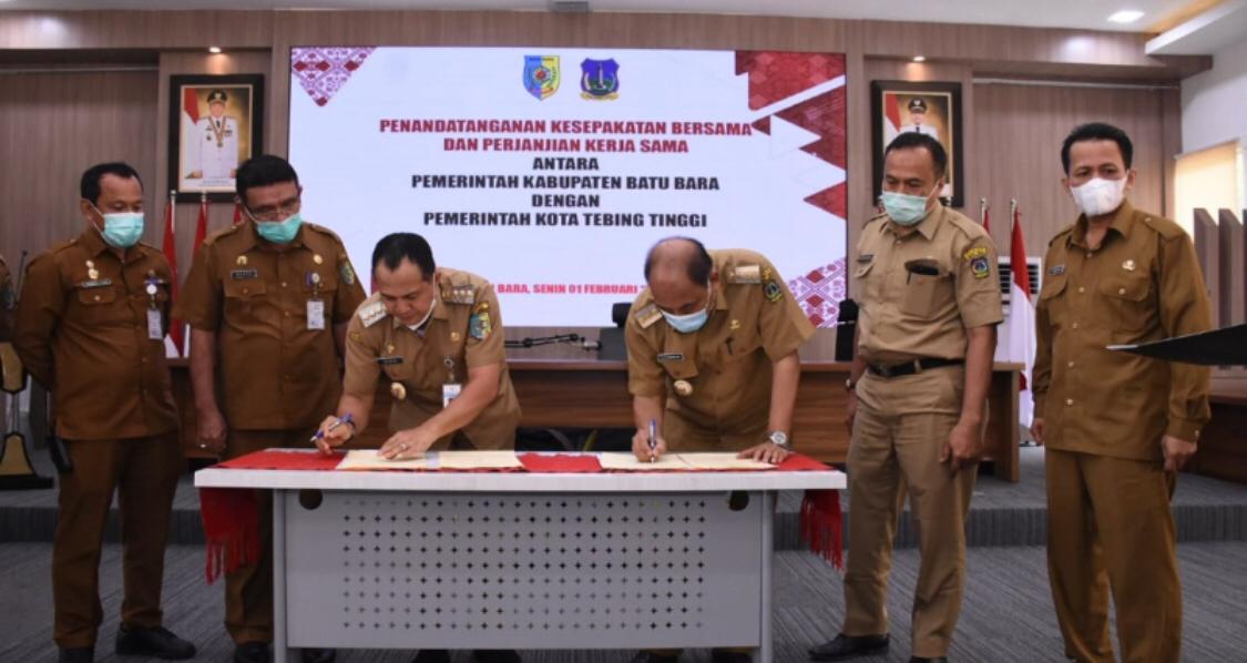 Pemko Tebing Tinggi dan Pemkab Batubara Teken MoU Program Pembangunan