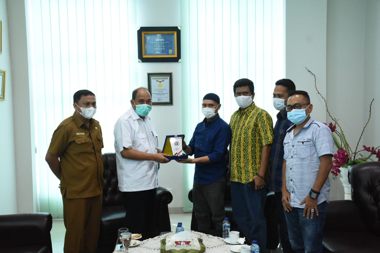 Walikota Tebing Tinggi Terima PWI, Umar Dukung puncak Peringatan HPN secara Virtual