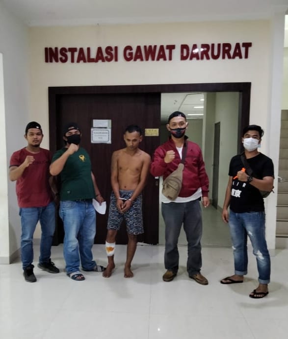 Tekab Resum Polres Labuhanbatu Bekuk Pelaku Curat di Labusel, Kakinya Diberi Hadiah Timah Panas