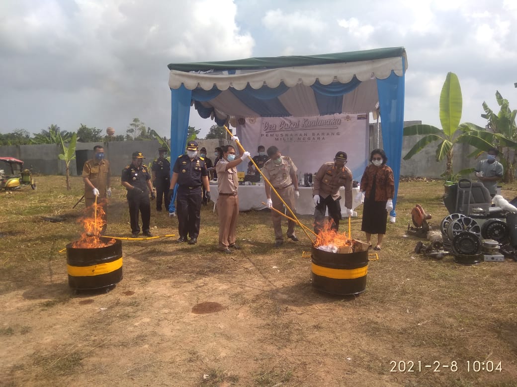 Bea Cukai Bandara Kualanamu Musnahkan Barang Milik Negara (BMN) senilai Rp.368.633.000