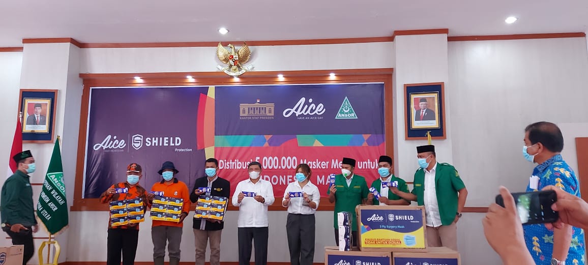 Distribusi 5 Juta Masker GP Ansor-Aice Group, Ashari Tambunan : Cegah Klaster Imlek