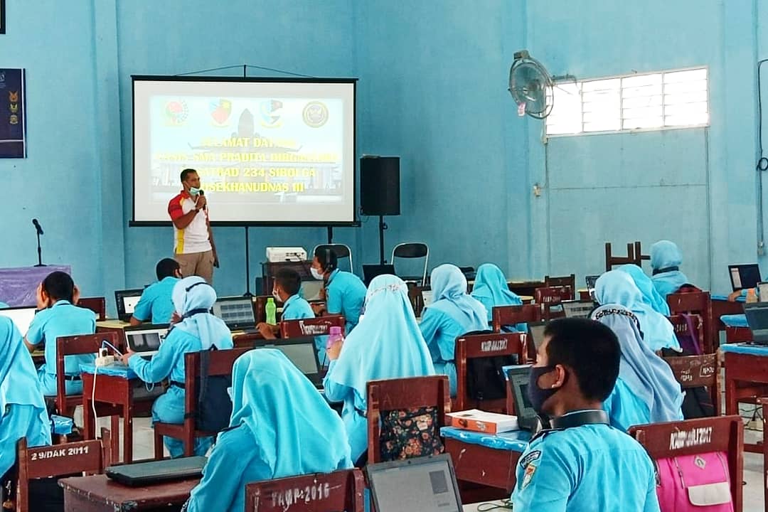 Uji Coba Online Seleksi Masuk SMA Pradita Dirgantara di Lanud Soewondo
