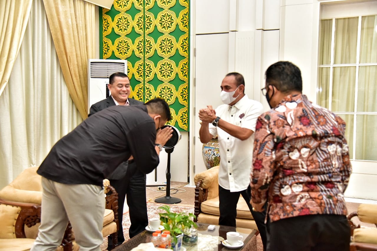 Bobby jumpai Gubsu Edy di Rumah Dinas, Ini Pesannya