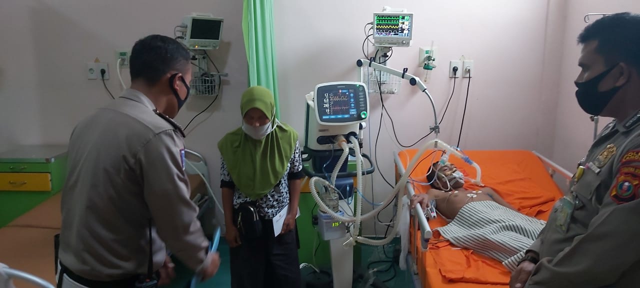 Polres Langkat Salurkan Bantuan Kepada Candra Penderita Tumor Warga Pangkalan Susu