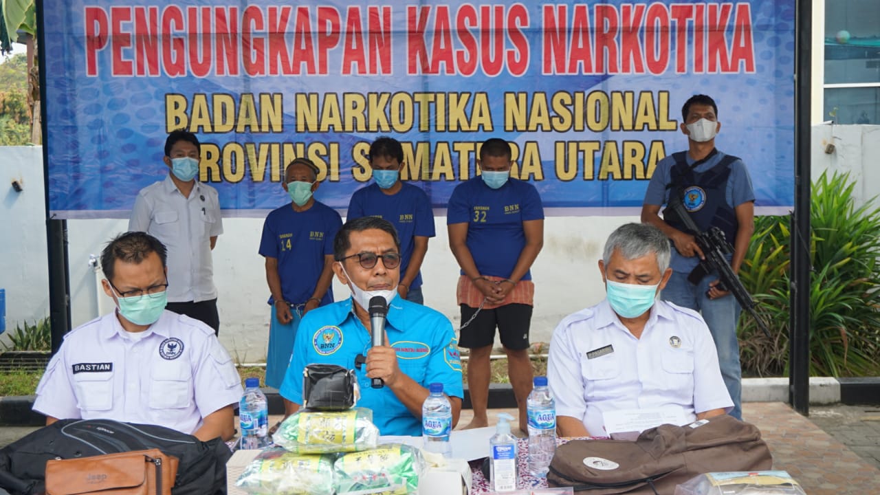 BNNP-SUMUT Ungkap Peredaran Narkotika Jaringan Medan-Aceh, Modus Menggunakan Pengiriman Paket Pisang Saleh