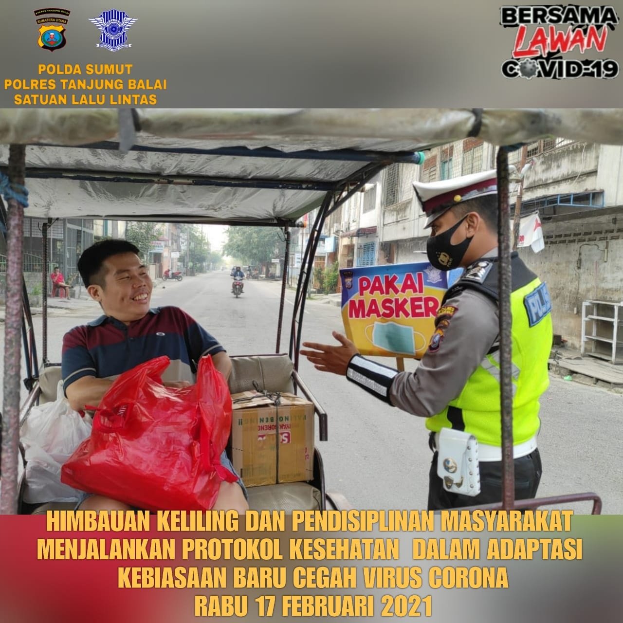 Mencegah Virus Covid-19 Satlantas Sosialisasi Penegakan Hukum Protkes