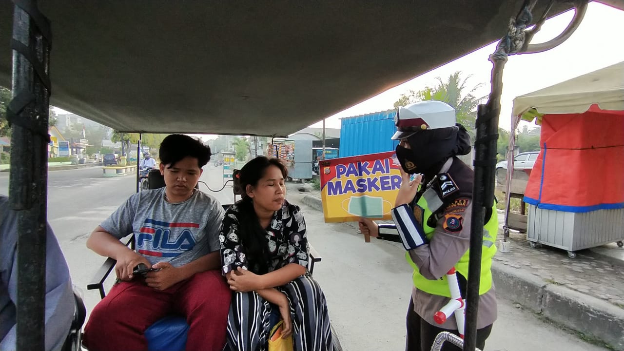 Satlantas Polres Tanjung Balai Himbau Peningkatan dan Penegakan Hukum Protkes