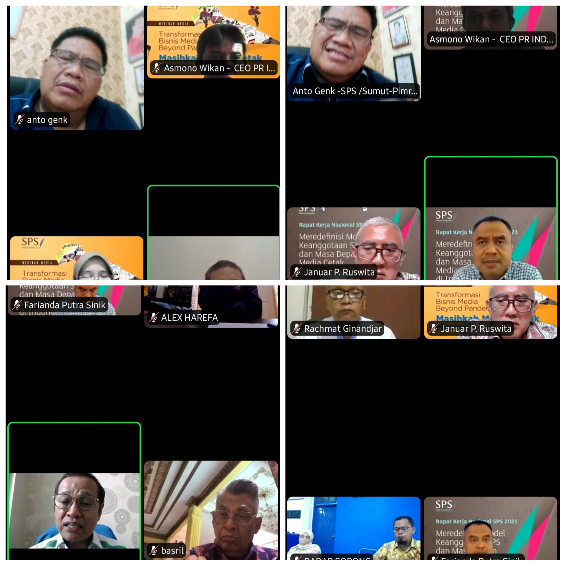Pertama Kali Dalam Sejarah Rakernas SPS Lewat Vertual, Ini Dia Hasilnya
