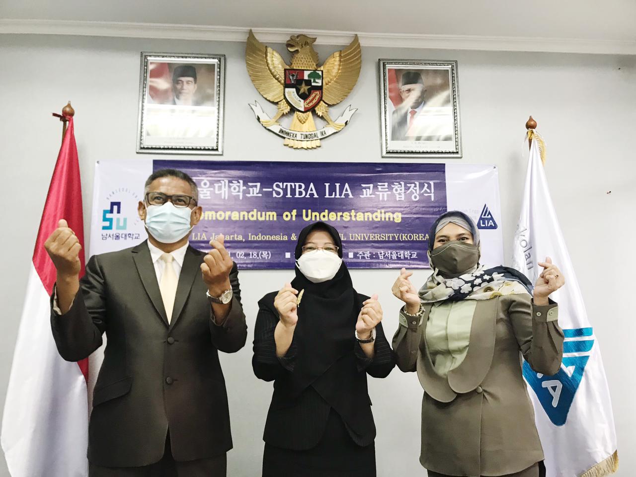 Jalin MoU Kerja Sama STBA LIA Jakarta-NSU Cheonan, Dobrak Iklim Pendidikan Indonesia-Korea di Tengah Pandemi