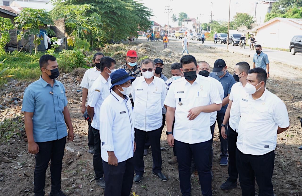 Anggaran di Dinas PU Kota Medan Dipotong Covid 19, Jalan Pasar Induk Tetap di Cor