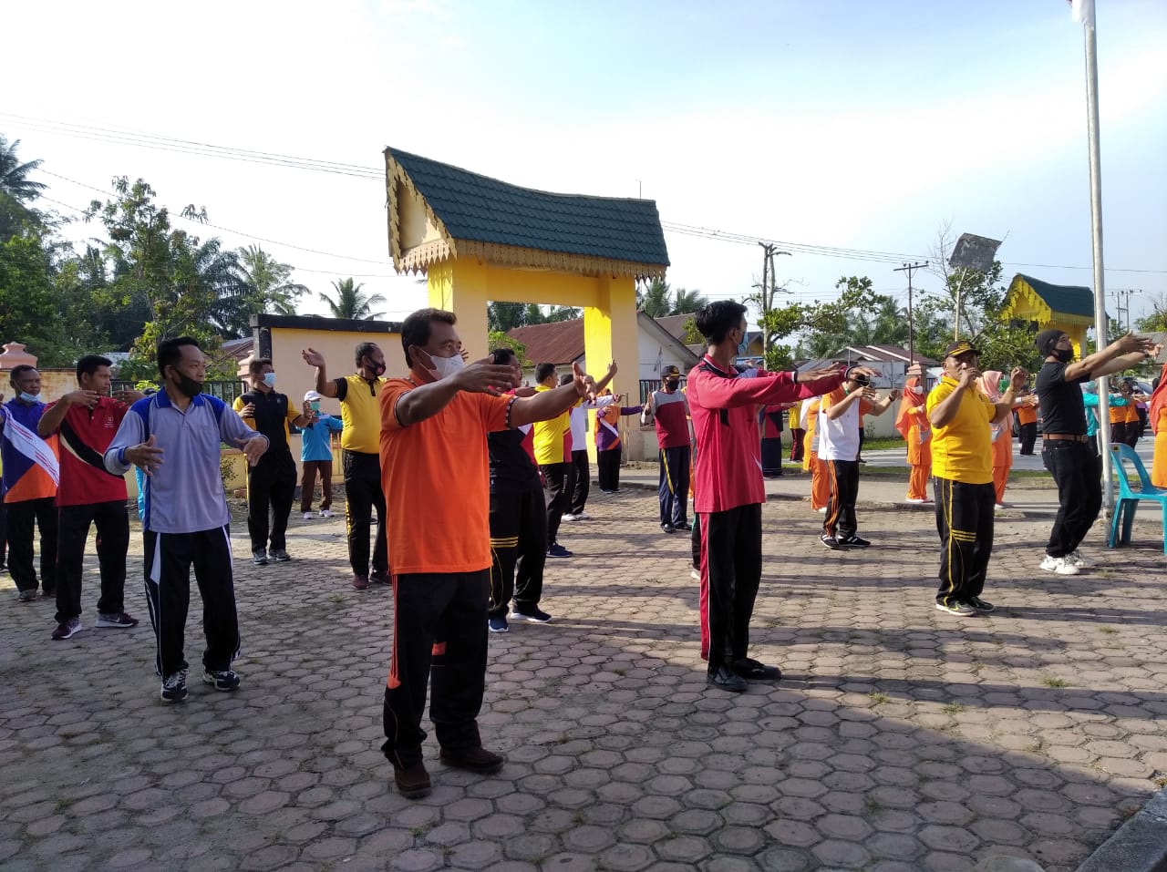 Camat Padang Tualang Rutin Laksanakan Senam Pagi