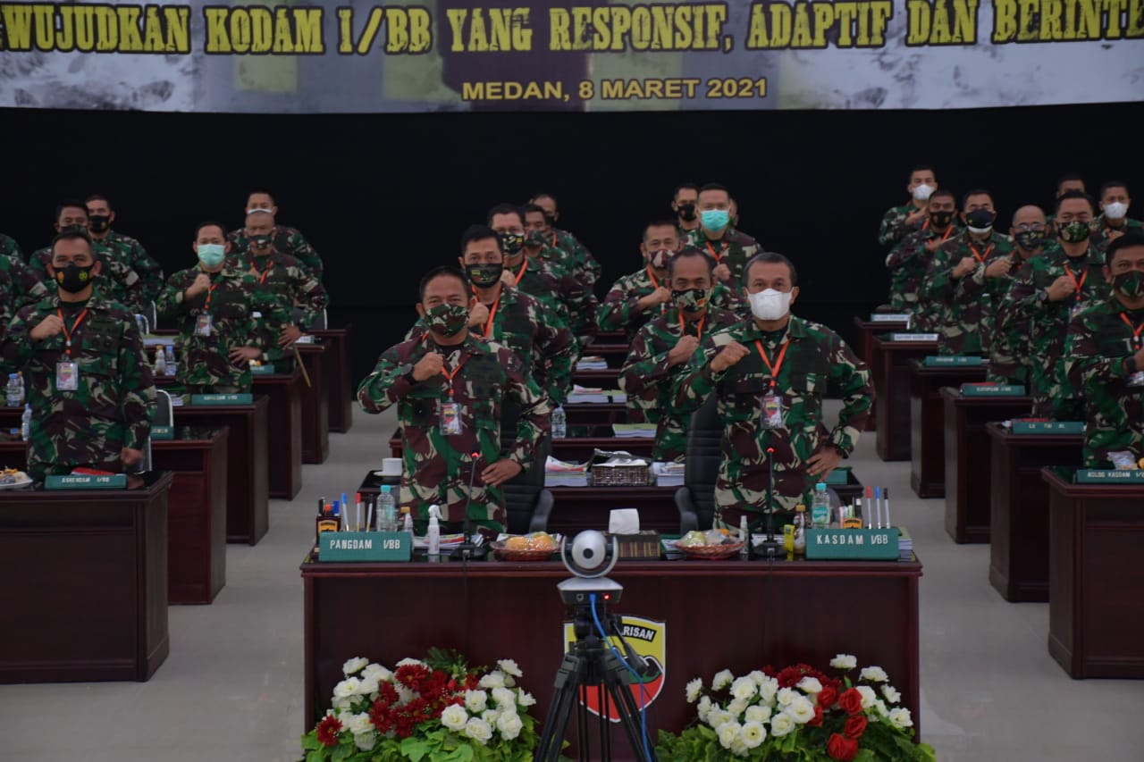 Pangdam I/BB Pimpin Rapim Kodam I/BB TA 2021