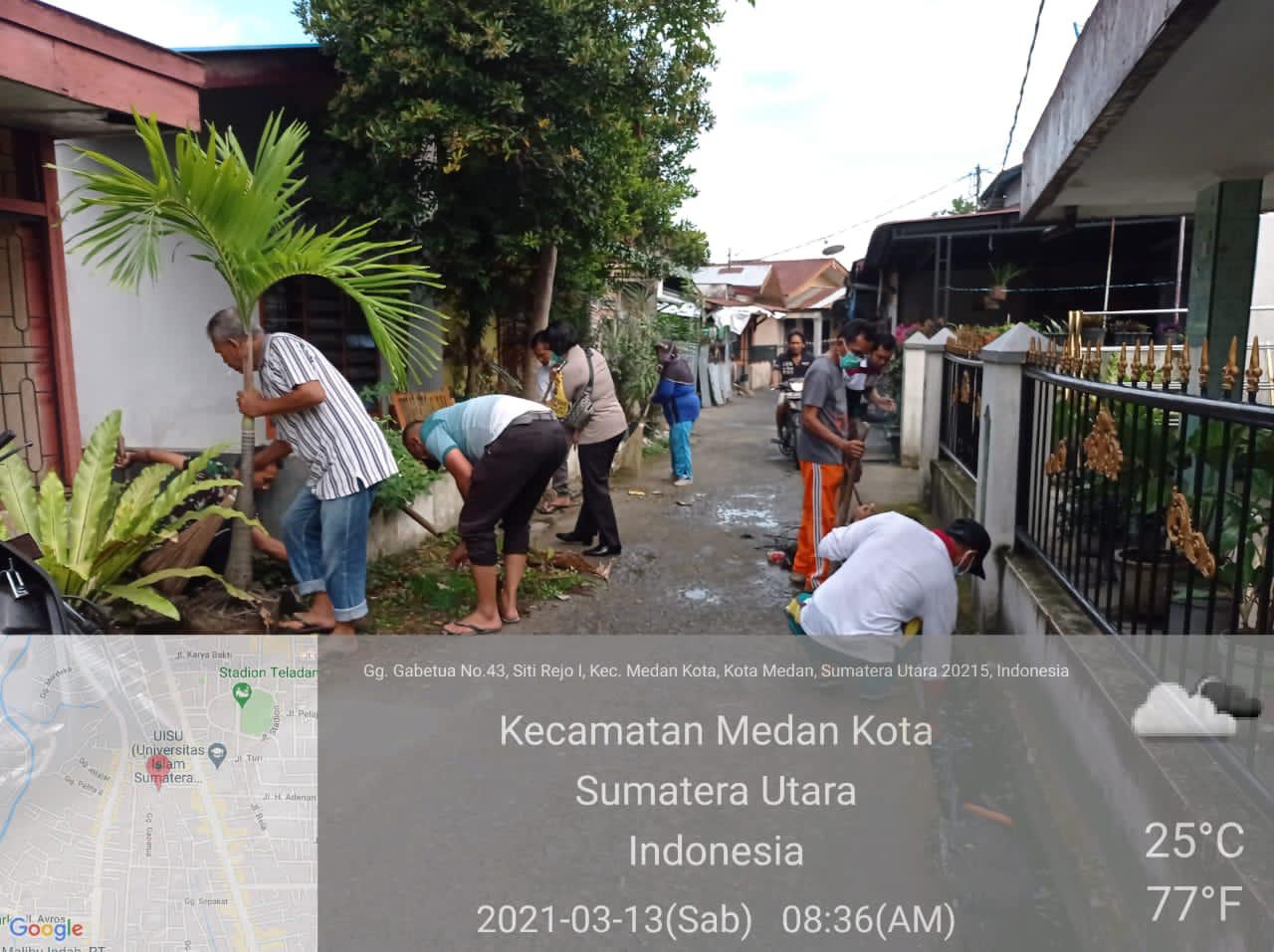 Bhabinkamtibmas Polsek Medan kota, Kepling dan PPPSU Gotong Royong Bersama Warga