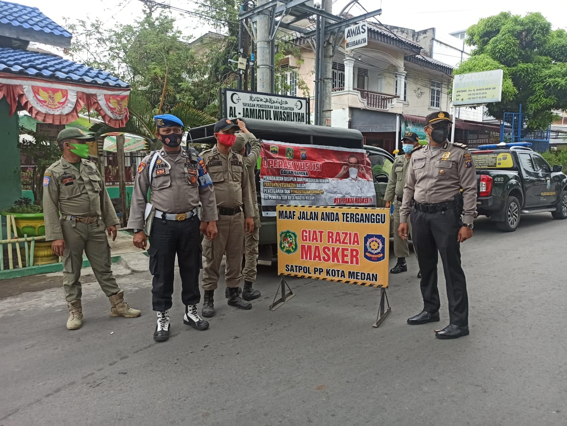 Polsek Medan Timur Ops Yustisi Pendisiplinan Prokes