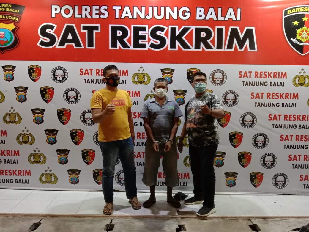 Kurang dari 1 X 24 Jam, Ayah Bejat Pelaku Rudapaksa Anak Kandungnya Dibekuk Sat Reskrim Polres Tanjung Balai