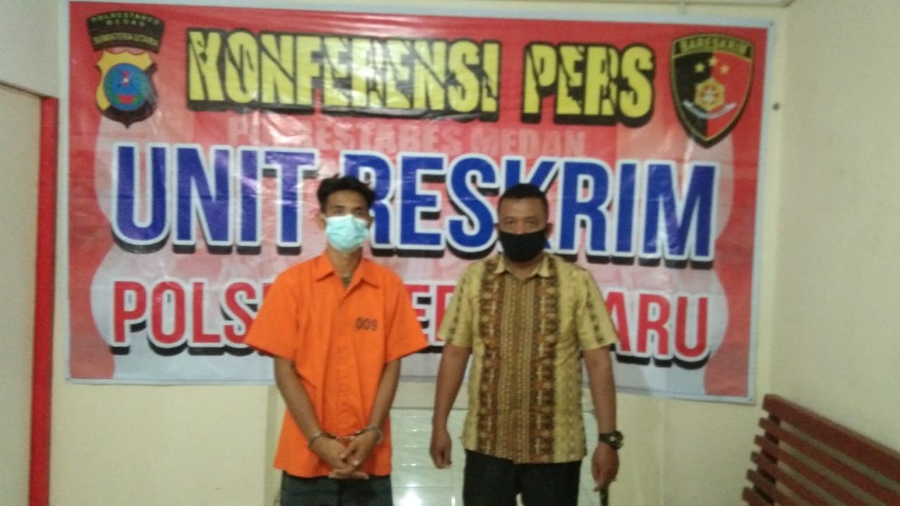 Zulhamsyah Diamankan Polsek Medan Baru, BB Rp50 Ribu Paket Shabu