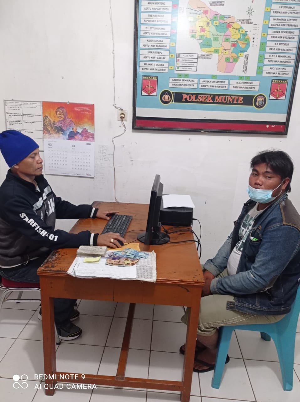 Polsek Munte tangkap jurtul togel di desa Munte, Ini jumlah omsetnyaÂ 