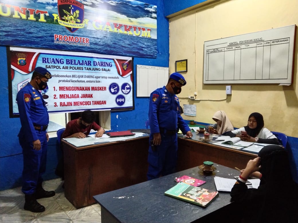 Peduli Pendidikan, Sat Polair Polres Tanjung Balai Sediakan Wifi Gratis
